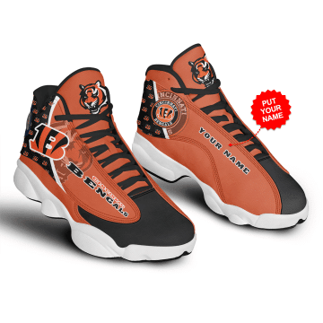 Ideafootwear Cincinnati Bengals NFL AJ13 Sneakers Shoes For Men And Women