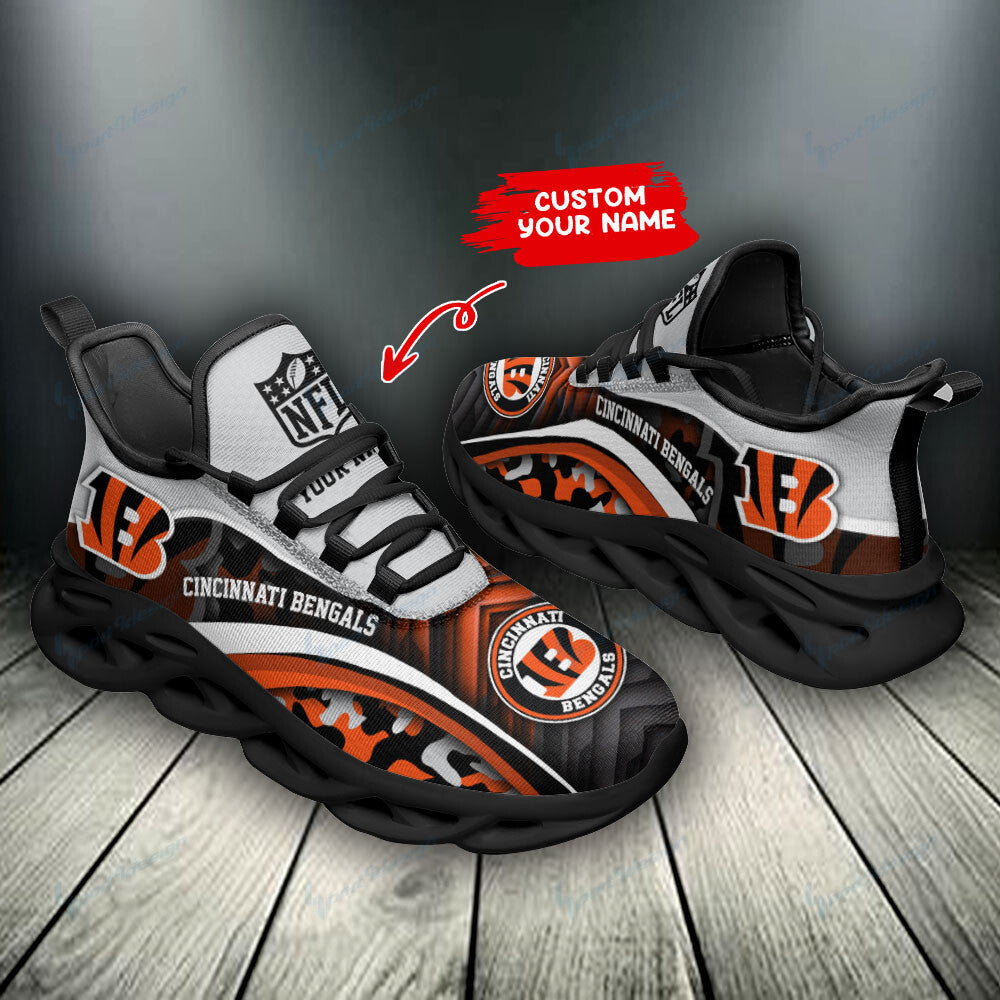 Ideafootwear Cincinnati Bengals NFL Max Soul Shoes Sneakers For Men And Women