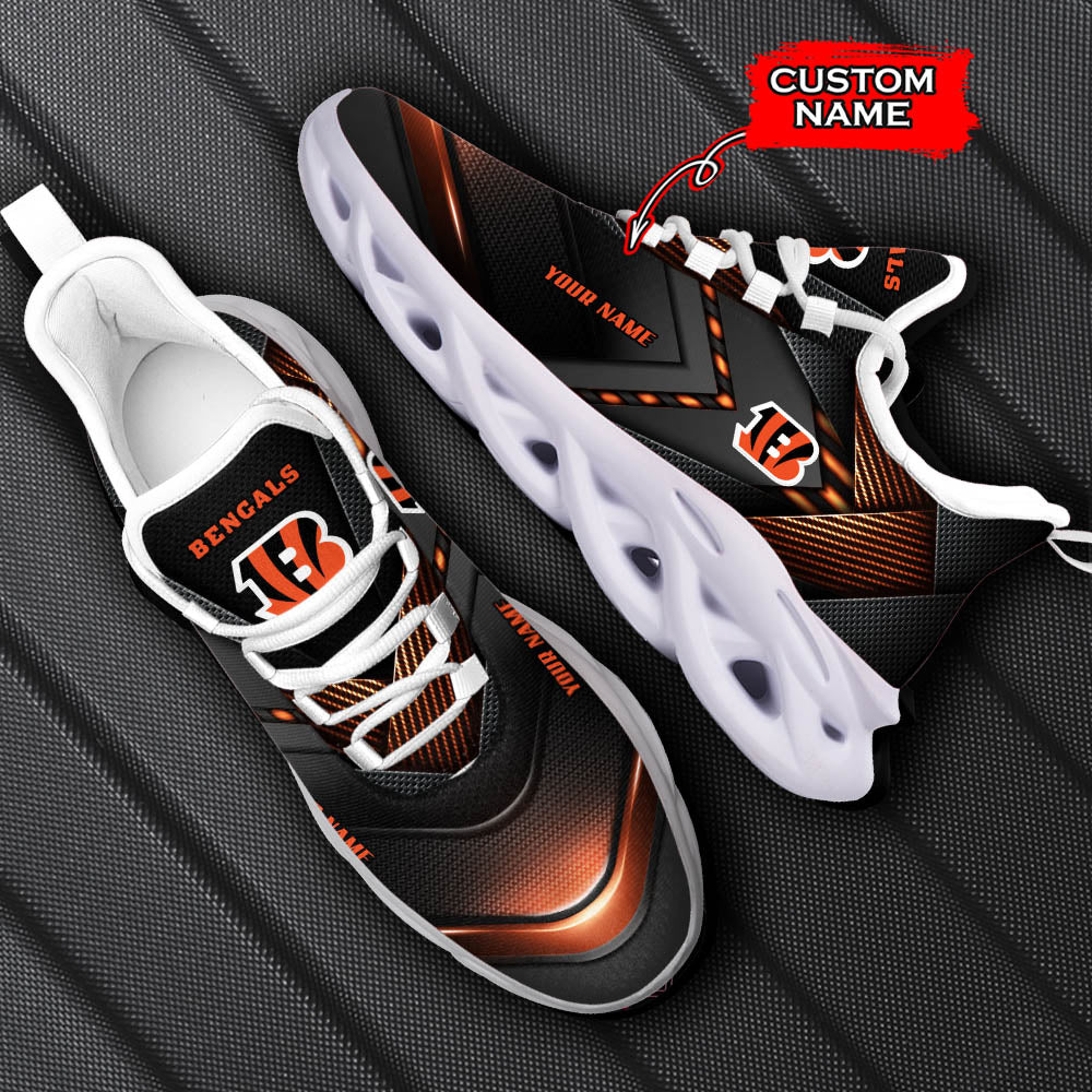 Ideafootwear Cincinnati Bengals NFL Max Soul Shoes Sneakers For Men And Women