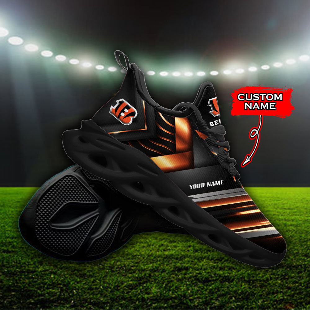 Ideafootwear Cincinnati Bengals NFL Max Soul Shoes Sneakers For Men And Women