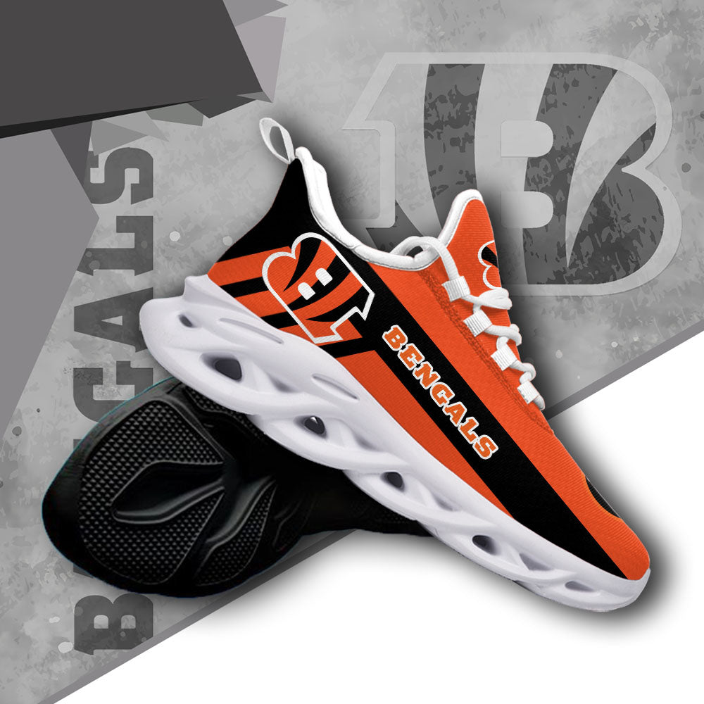 Ideafootwear Cincinnati Bengals NFL Max Soul Shoes Sneakers For Men And Women