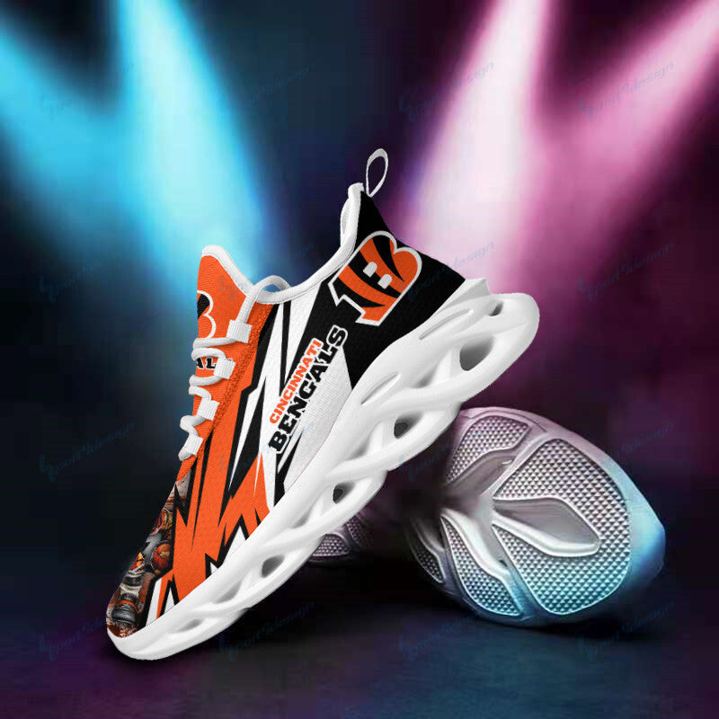 Ideafootwear Cincinnati Bengals NFL Max Soul Shoes Sneakers For Men And Women