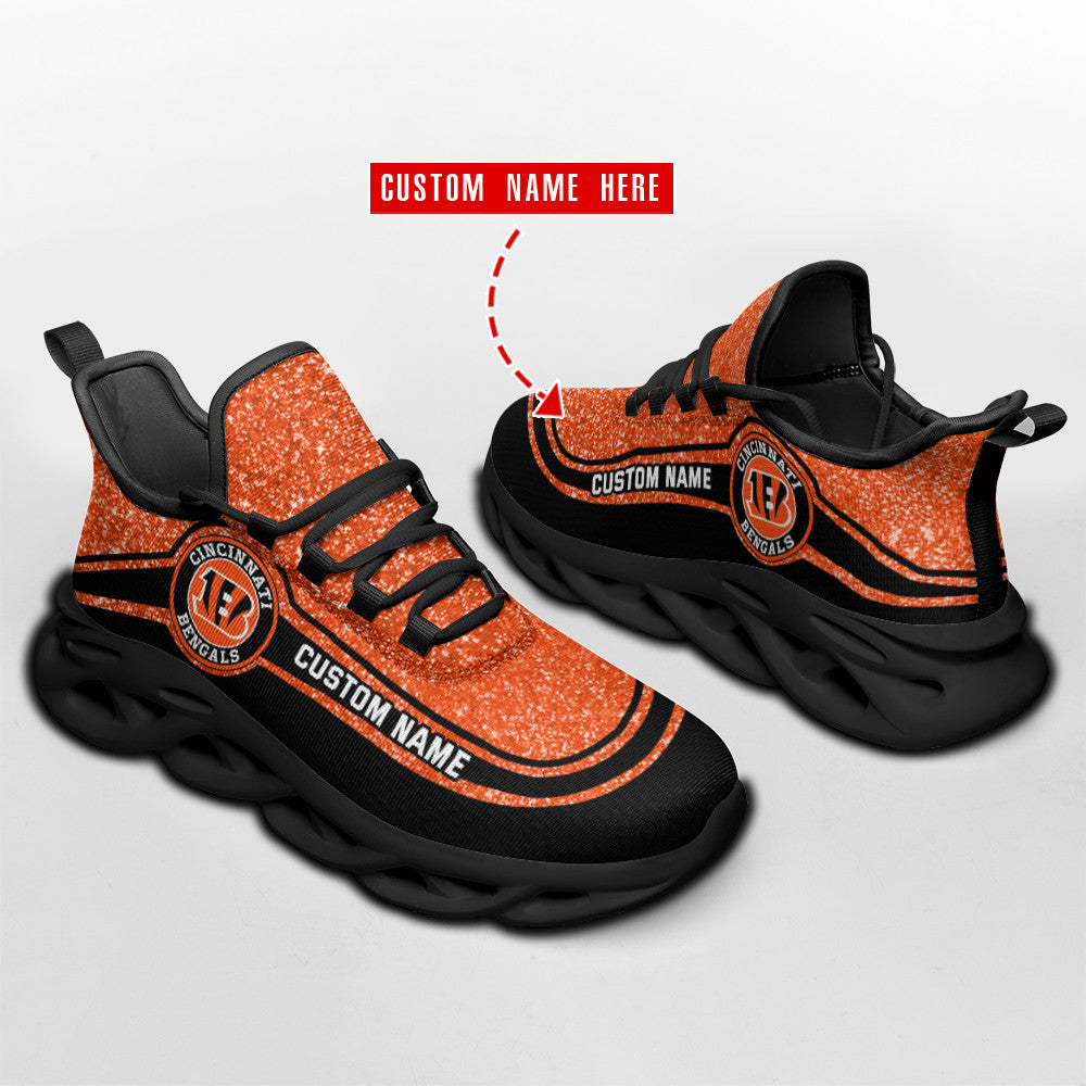Ideafootwear Cincinnati Bengals NFL Max Soul Shoes Sneakers For Men And Women