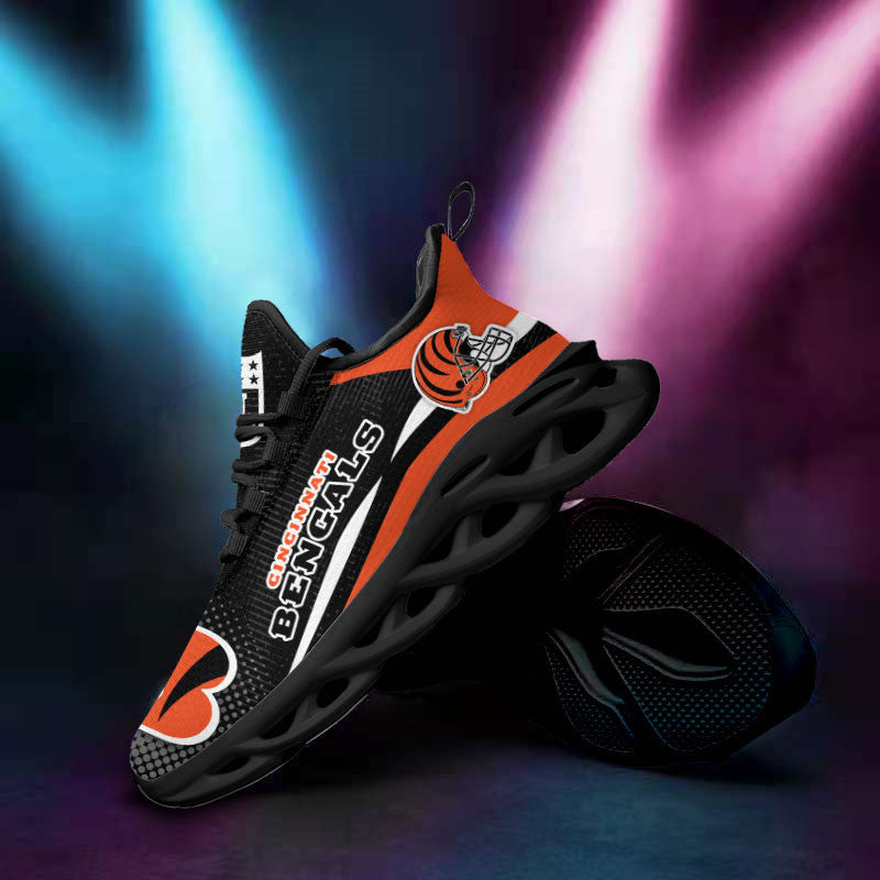 Ideafootwear Cincinnati Bengals NFL Max Soul Shoes Sneakers For Men And Women