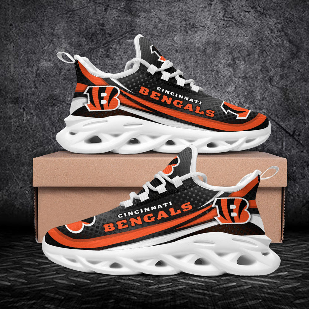 Ideafootwear Cincinnati Bengals NFL Max Soul Shoes Sneakers For Men And Women