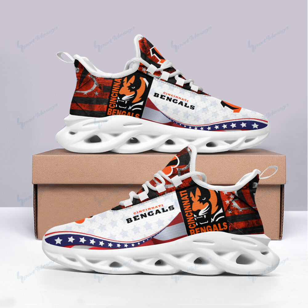 Ideafootwear Cincinnati Bengals NFL Max Soul Shoes Sneakers For Men And Women