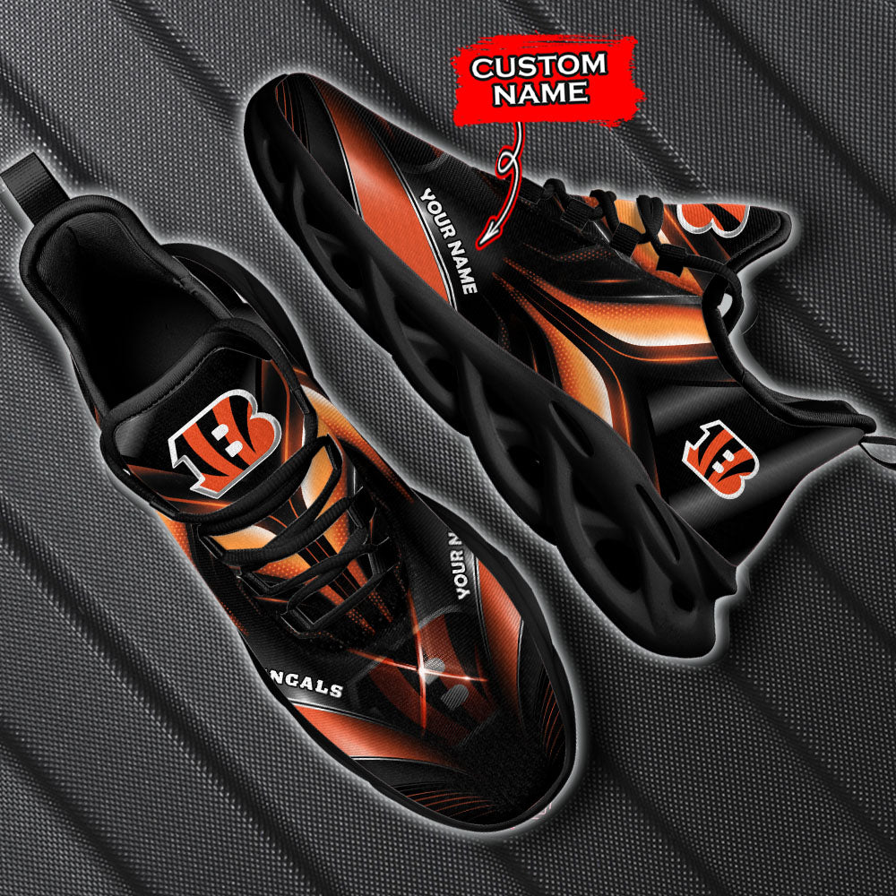 Ideafootwear Cincinnati Bengals NFL Max Soul Shoes Sneakers For Men And Women