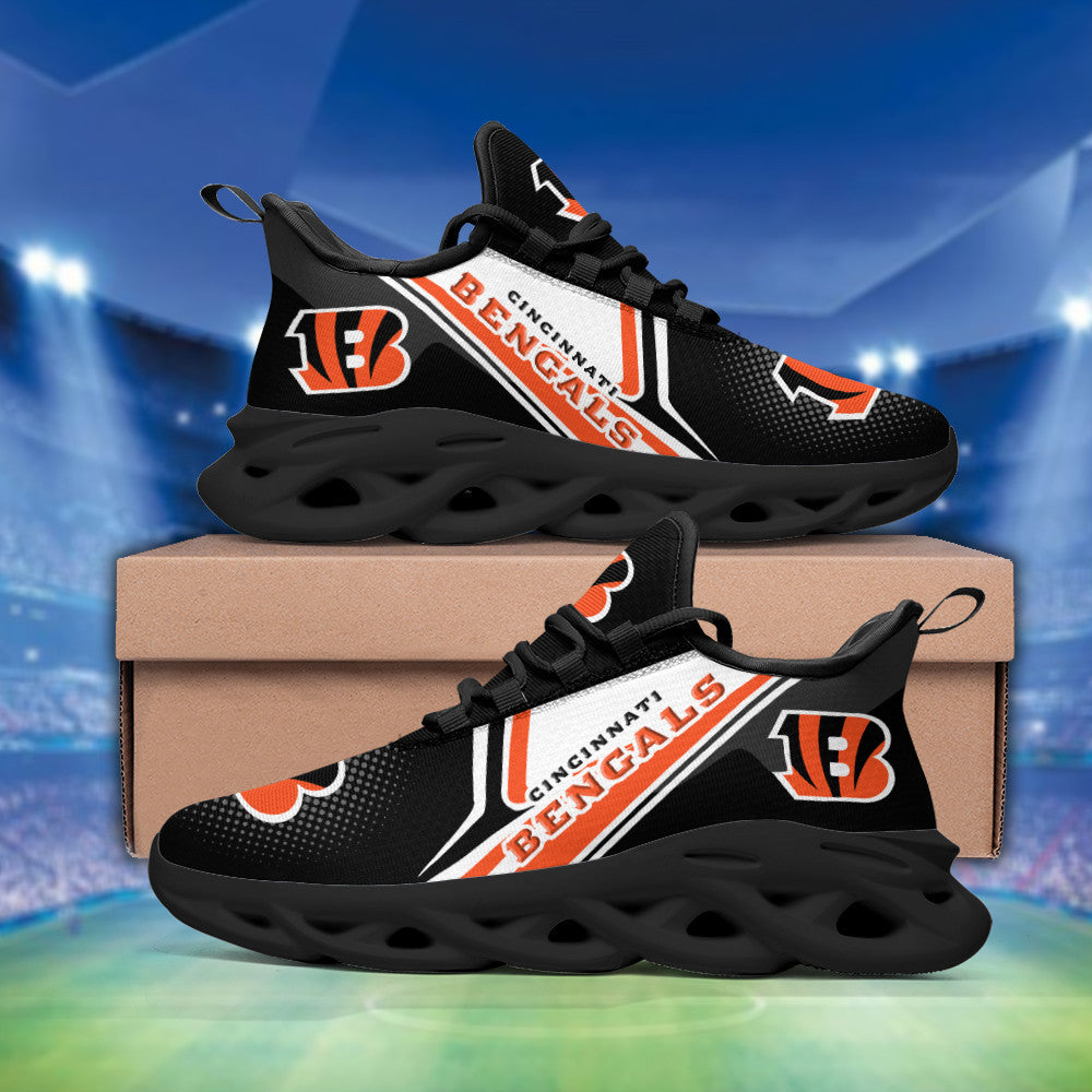 Ideafootwear Cincinnati Bengals NFL Max Soul Shoes Sneakers For Men And Women