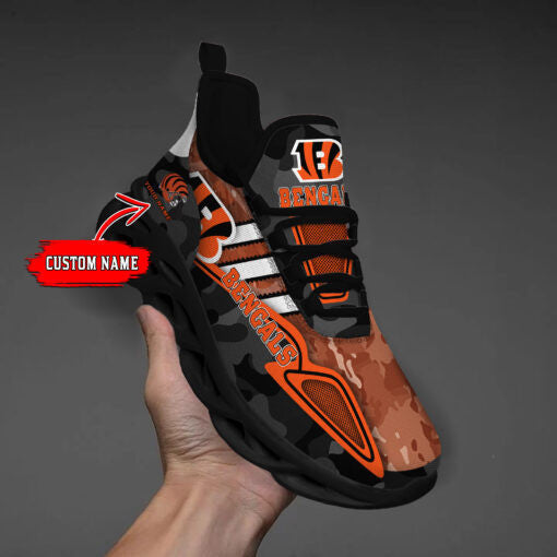 Ideafootwear Cincinnati Bengals NFL Max Soul Shoes Sneakers For Men And Women