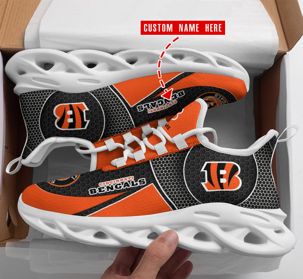 Ideafootwear Cincinnati Bengals NFL Max Soul Shoes Sneakers For Men And Women