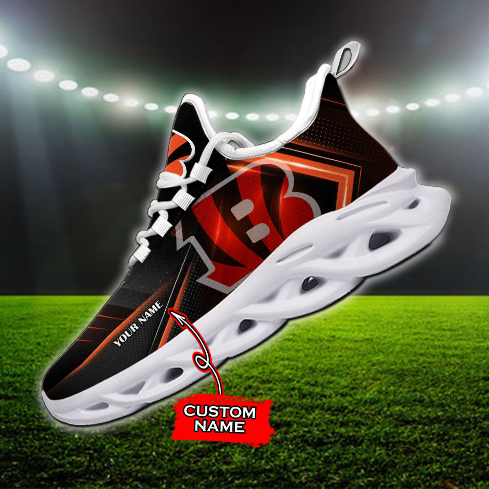 Ideafootwear Cincinnati Bengals NFL Max Soul Shoes Sneakers For Men And Women