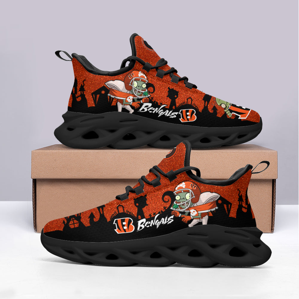 Ideafootwear Cincinnati Bengals NFL Max Soul Shoes Sneakers For Men And Women