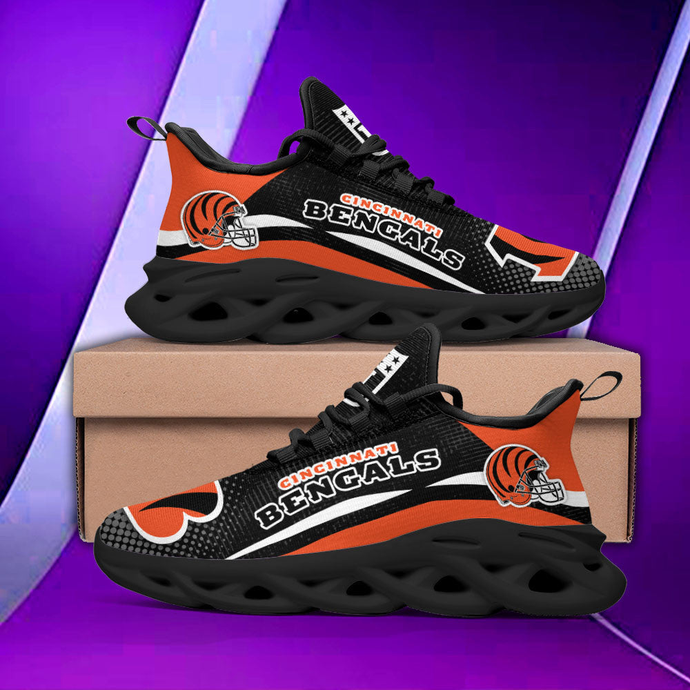 Ideafootwear Cincinnati Bengals NFL Max Soul Shoes Sneakers For Men And Women