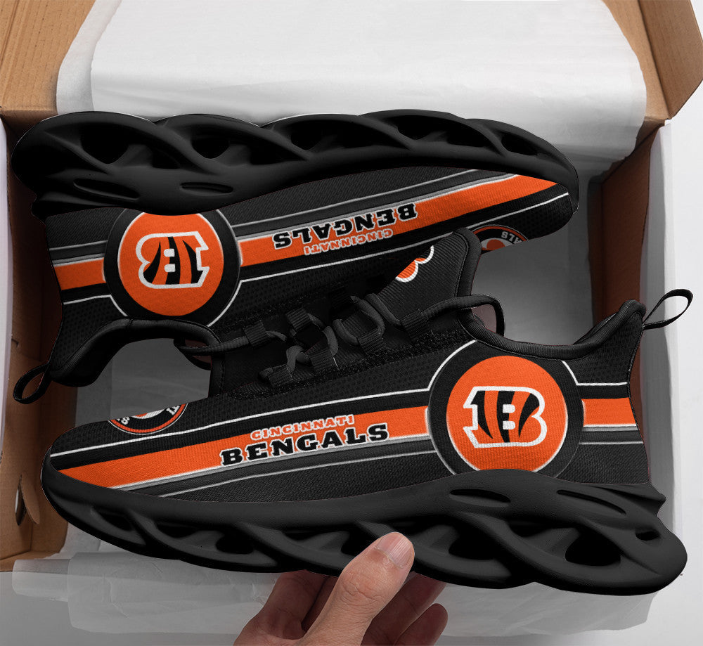 Ideafootwear Cincinnati Bengals NFL Max Soul Shoes Sneakers For Men And Women