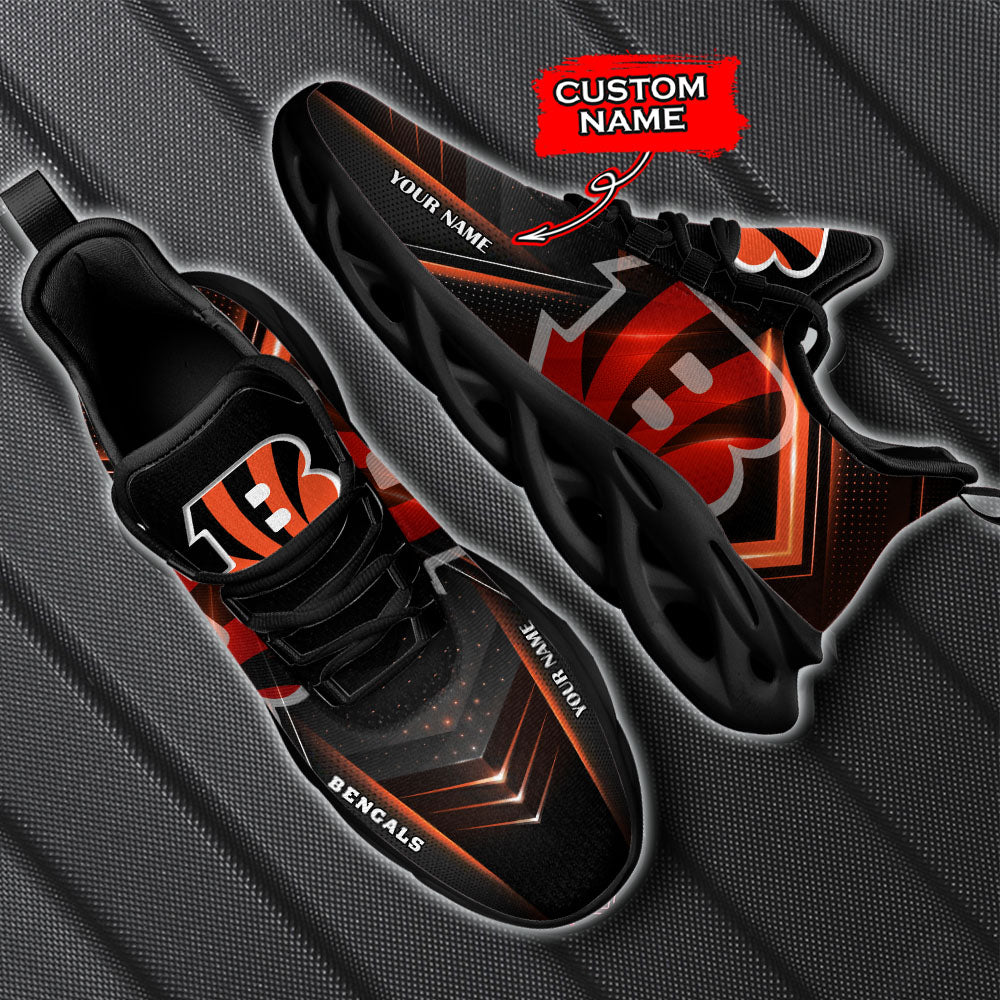 Ideafootwear Cincinnati Bengals NFL Max Soul Shoes Sneakers For Men And Women