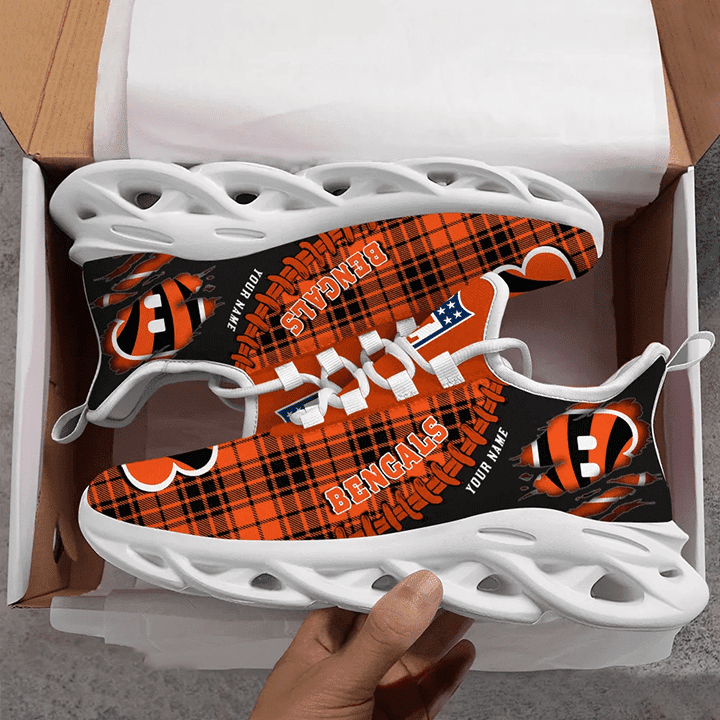 Ideafootwear Cincinnati Bengals NFL Max Soul Shoes Sneakers For Men And Women