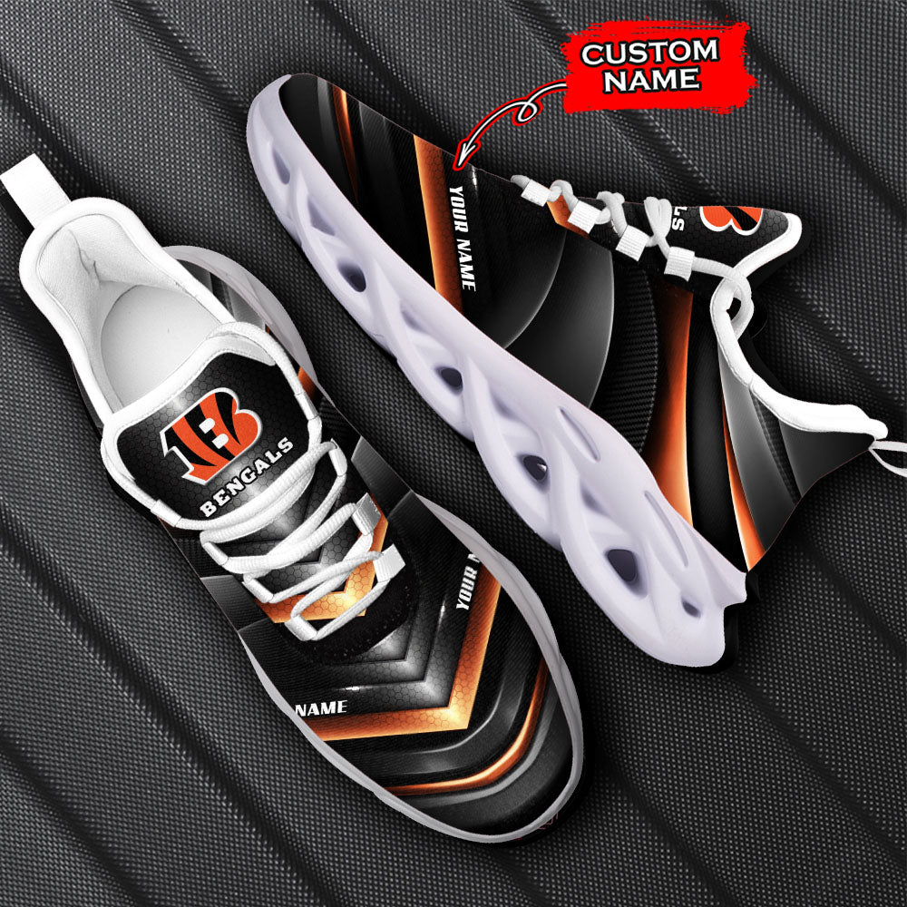 Ideafootwear Cincinnati Bengals NFL Max Soul Shoes Sneakers For Men And Women