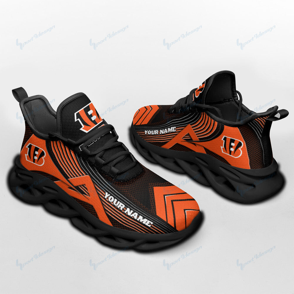 Ideafootwear Cincinnati Bengals NFL Max Soul Shoes Sneakers For Men And Women