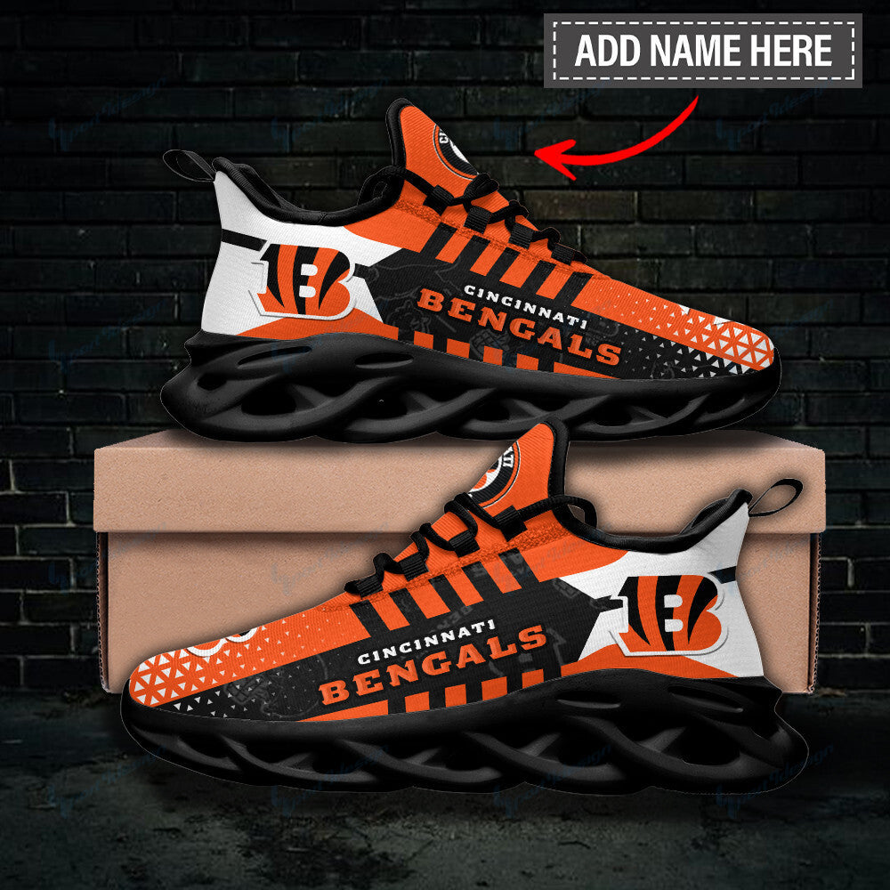 Ideafootwear Cincinnati Bengals NFL Max Soul Shoes Sneakers For Men And Women