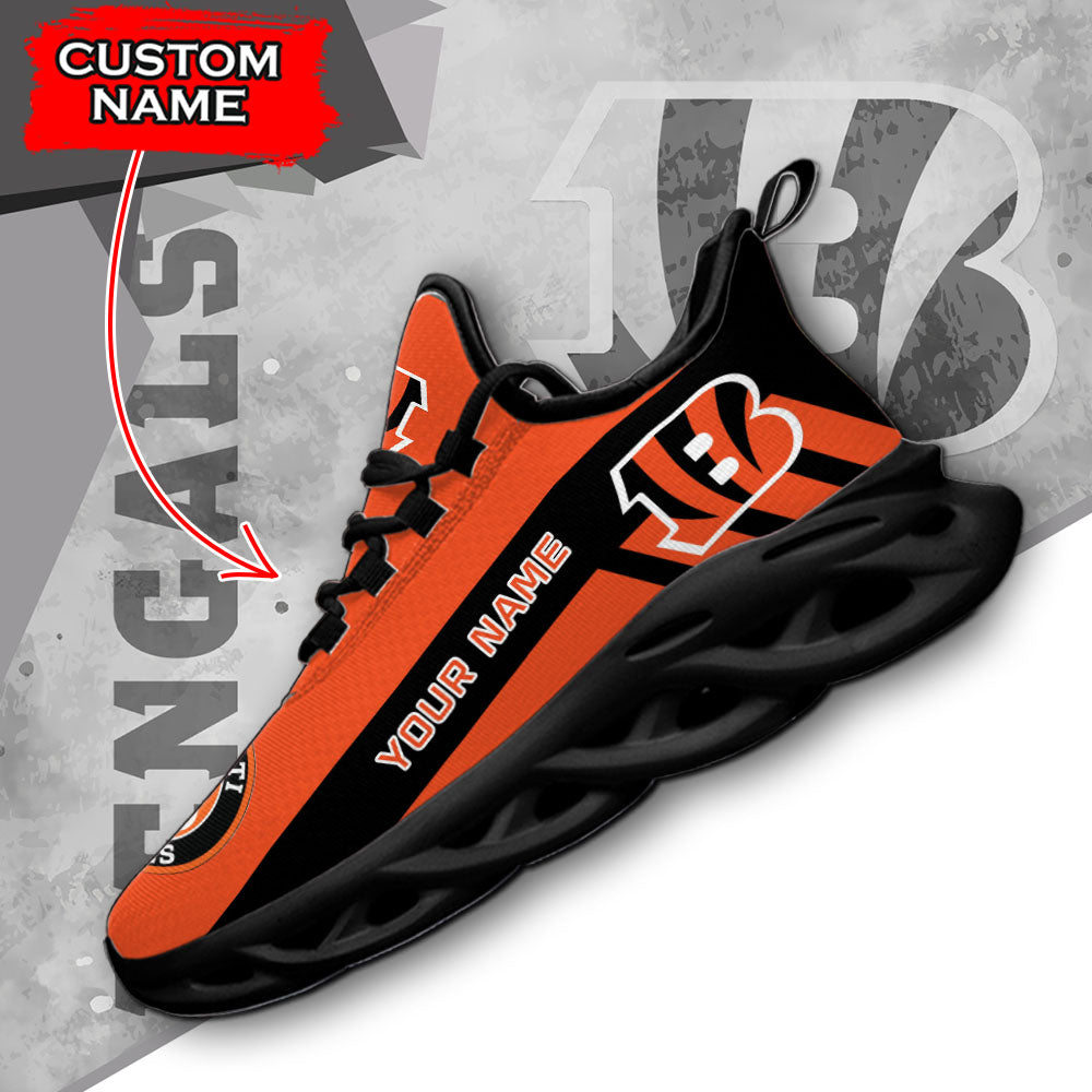 Ideafootwear Cincinnati Bengals NFL Max Soul Shoes Sneakers For Men And Women
