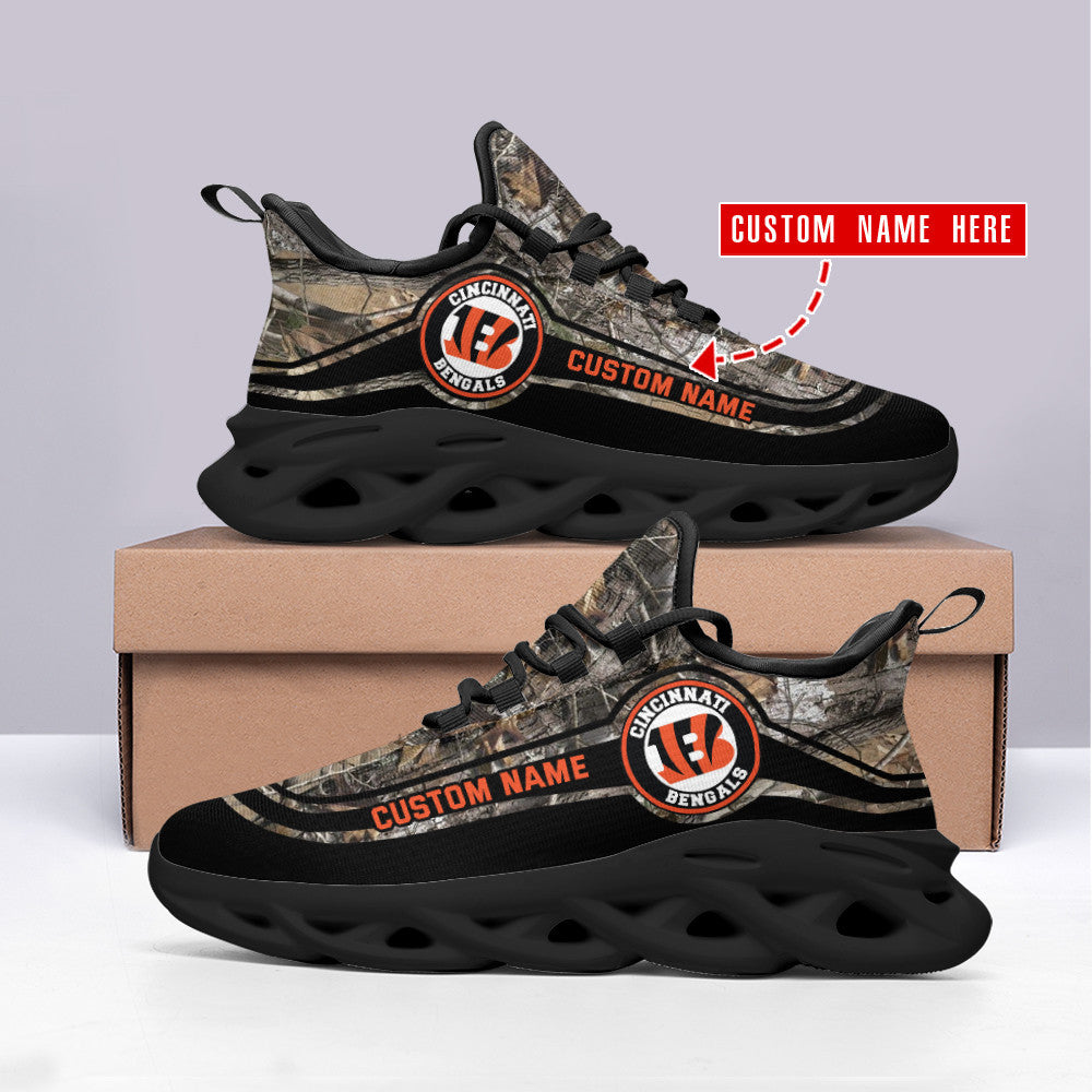 Ideafootwear Cincinnati Bengals NFL Max Soul Shoes Sneakers For Men And Women
