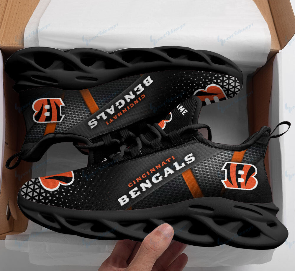 Ideafootwear Cincinnati Bengals NFL Max Soul Shoes Sneakers For Men And Women