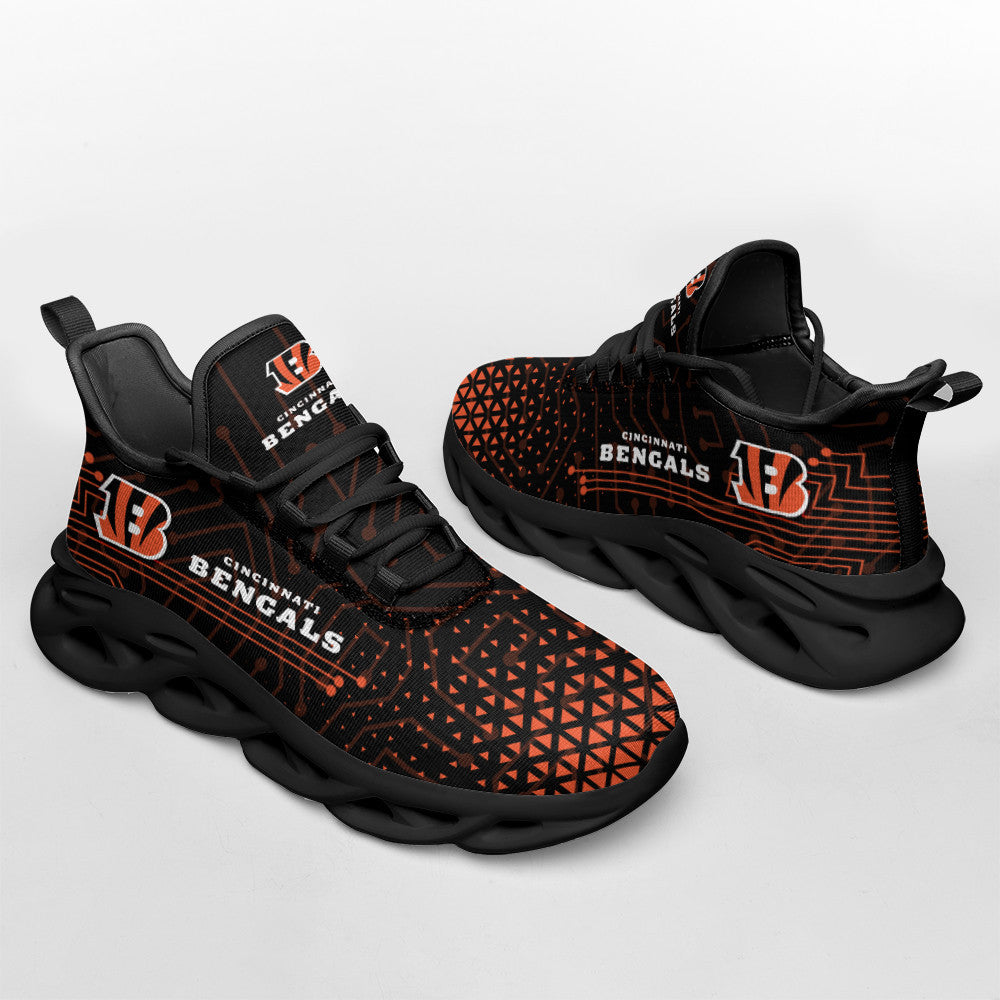 Ideafootwear Cincinnati Bengals NFL Max Soul Shoes Sneakers For Men And Women