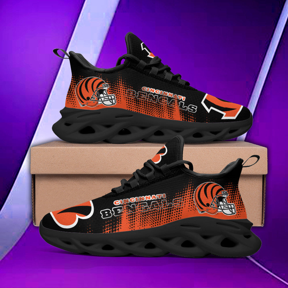 Ideafootwear Cincinnati Bengals NFL Max Soul Shoes Sneakers For Men And Women