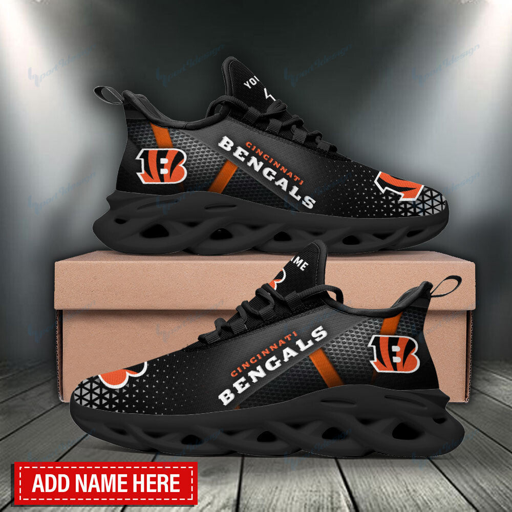 Ideafootwear Cincinnati Bengals NFL Max Soul Shoes Sneakers For Men And Women