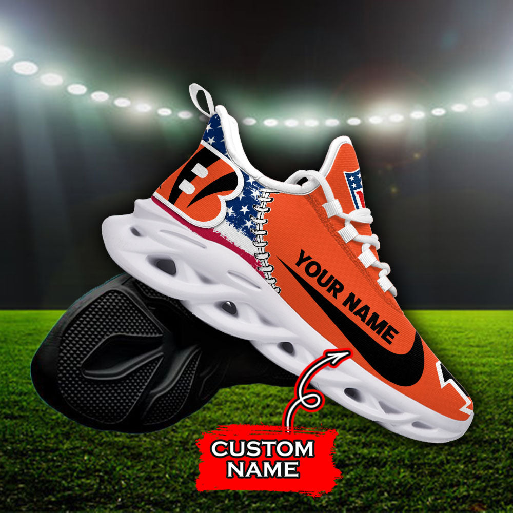 Ideafootwear Cincinnati Bengals NFL Max Soul Shoes Sneakers For Men And Women