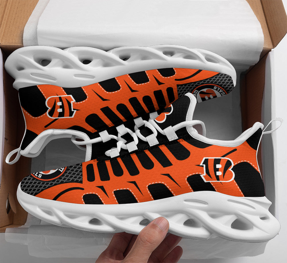 Ideafootwear Cincinnati Bengals NFL Max Soul Shoes Sneakers For Men And Women