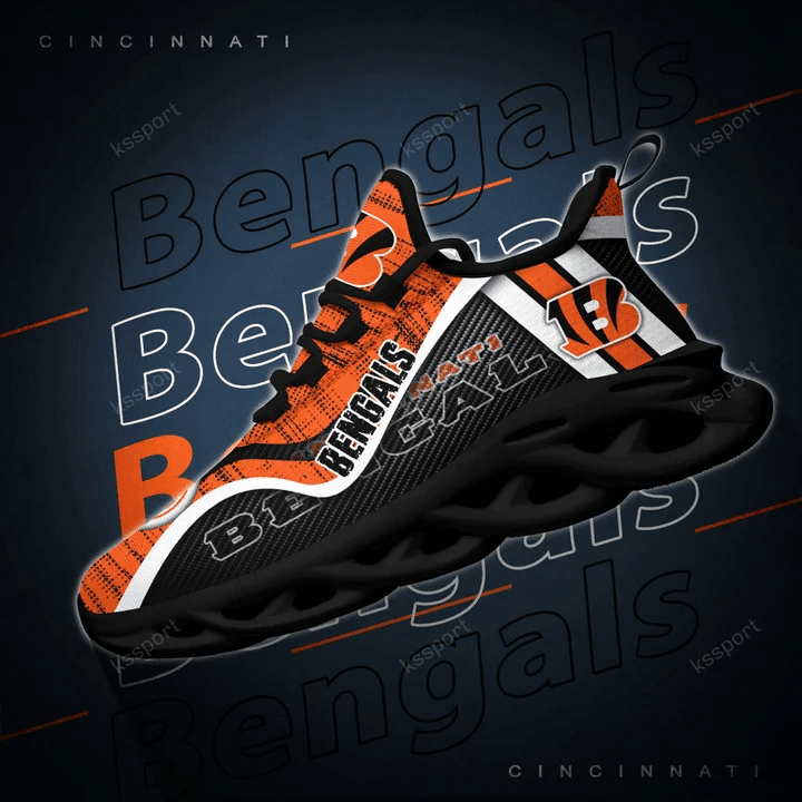 Ideafootwear Cincinnati Bengals NFL Max Soul Shoes Sneakers For Men And Women