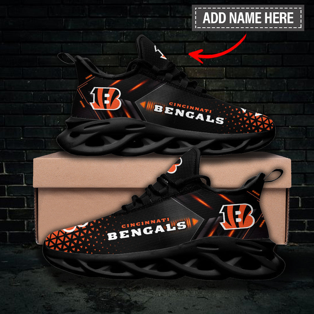 Ideafootwear Cincinnati Bengals NFL Max Soul Shoes Sneakers For Men And Women