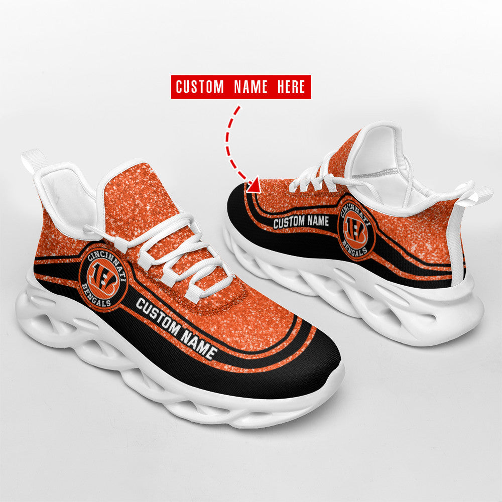 Ideafootwear Cincinnati Bengals NFL Max Soul Shoes Sneakers For Men And Women