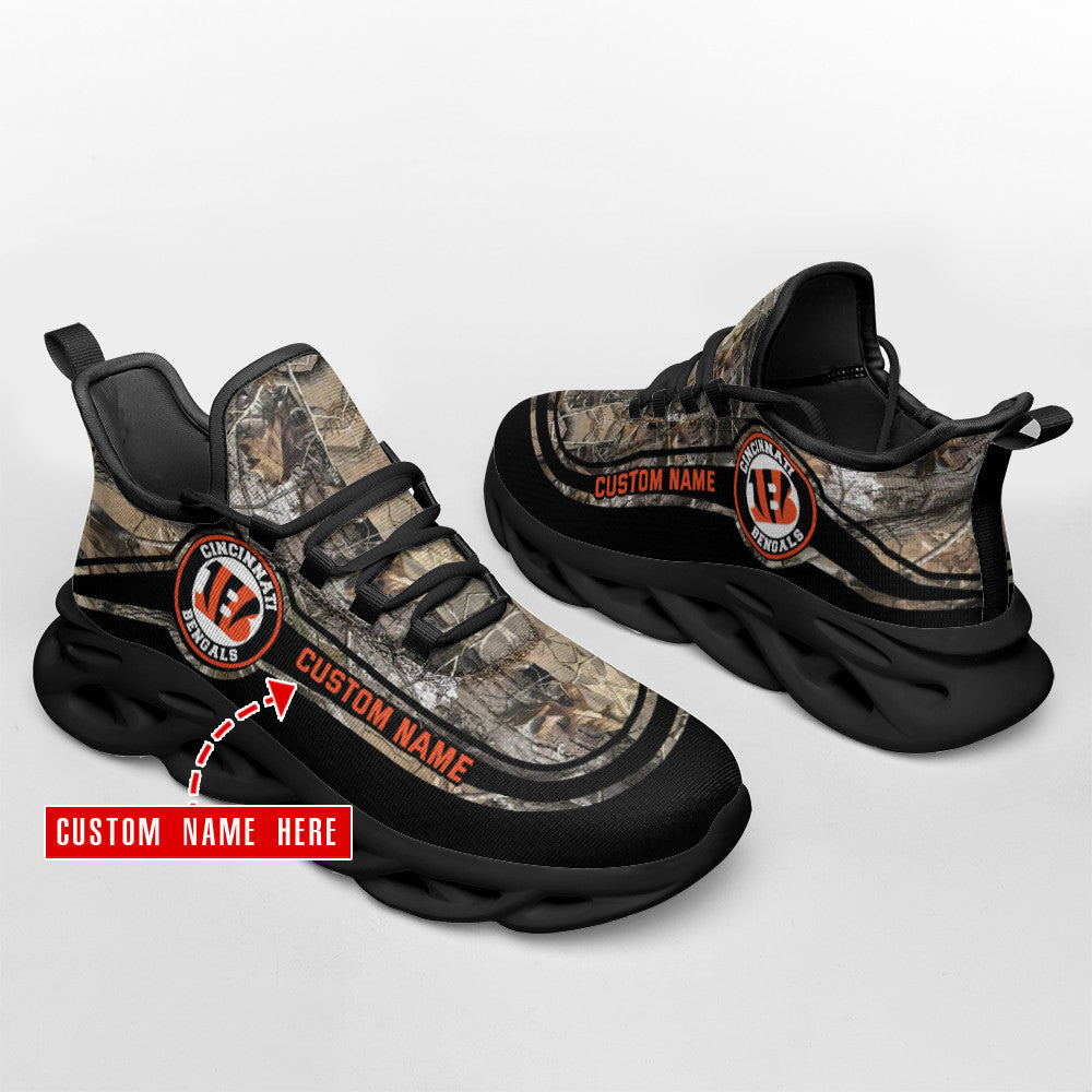Ideafootwear Cincinnati Bengals NFL Max Soul Shoes Sneakers For Men And Women