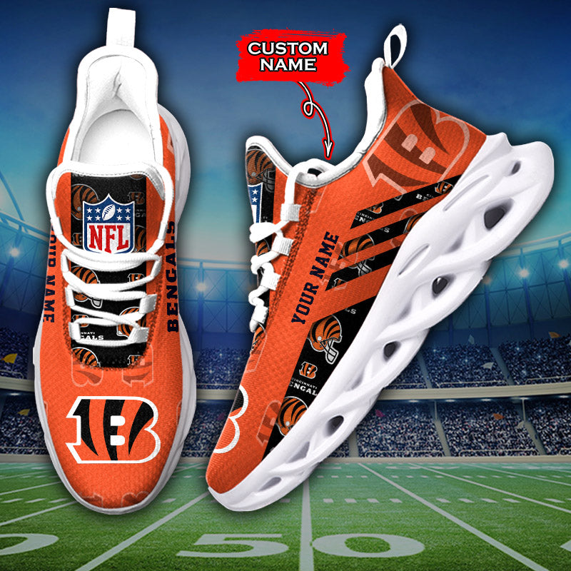 Ideafootwear Cincinnati Bengals NFL Max Soul Shoes Sneakers For Men And Women