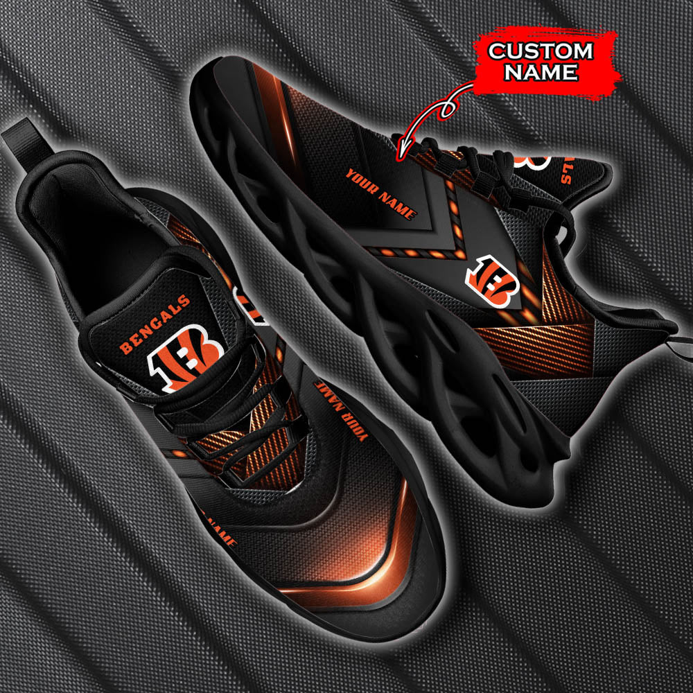Ideafootwear Cincinnati Bengals NFL Max Soul Shoes Sneakers For Men And Women
