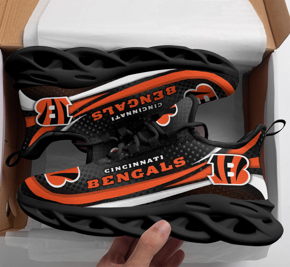 Ideafootwear Cincinnati Bengals NFL Max Soul Shoes Sneakers For Men And Women