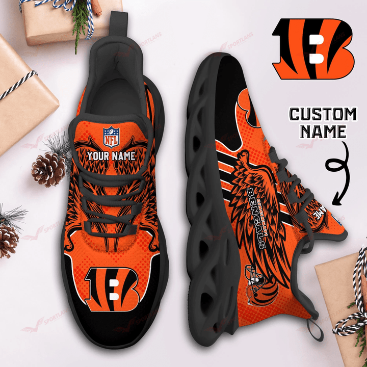 Ideafootwear Cincinnati Bengals NFL Max Soul Shoes Sneakers For Men And Women
