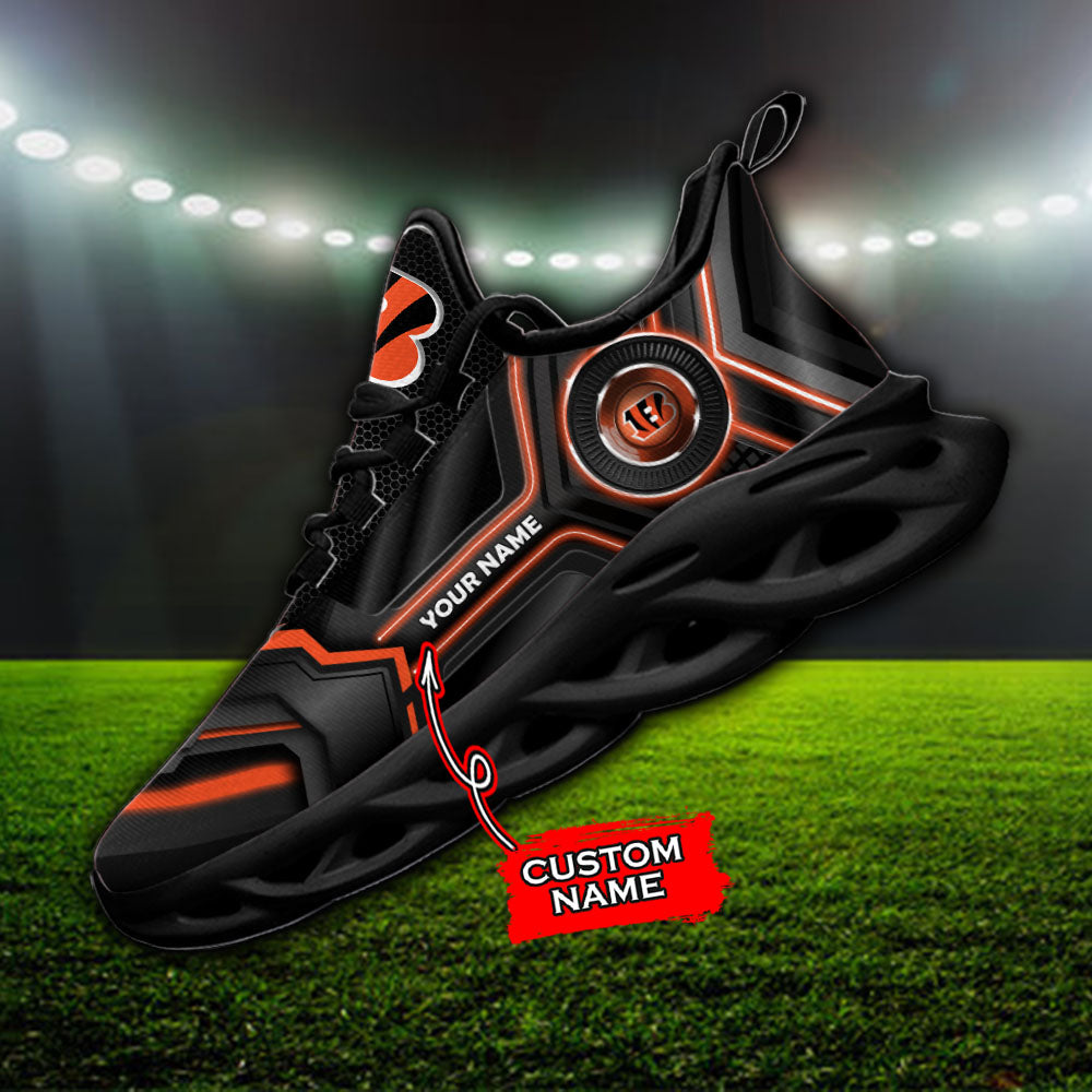 Ideafootwear Cincinnati Bengals NFL Max Soul Shoes Sneakers For Men And Women