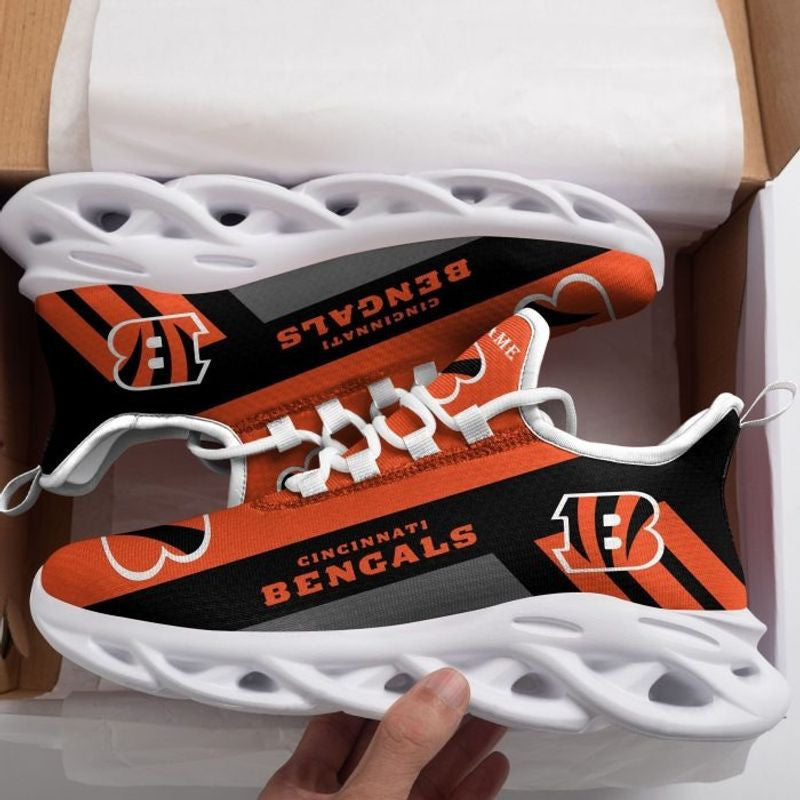 Ideafootwear Cincinnati Bengals NFL Max Soul Shoes Sneakers For Men And Women