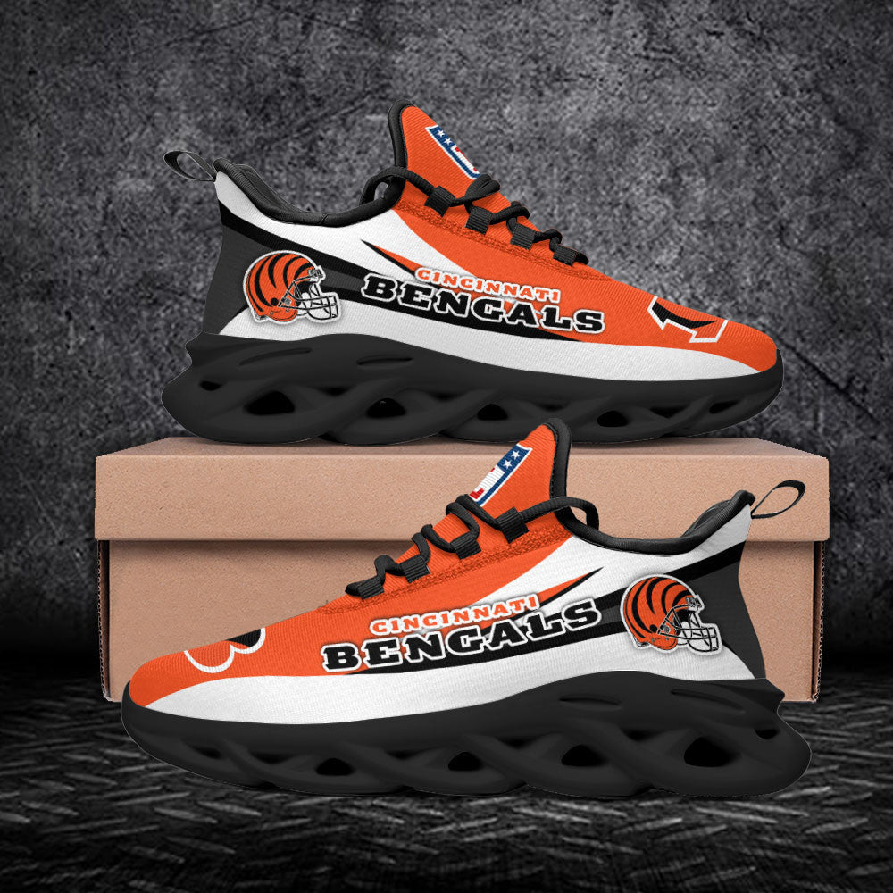 Ideafootwear Cincinnati Bengals NFL Max Soul Shoes Sneakers For Men And Women