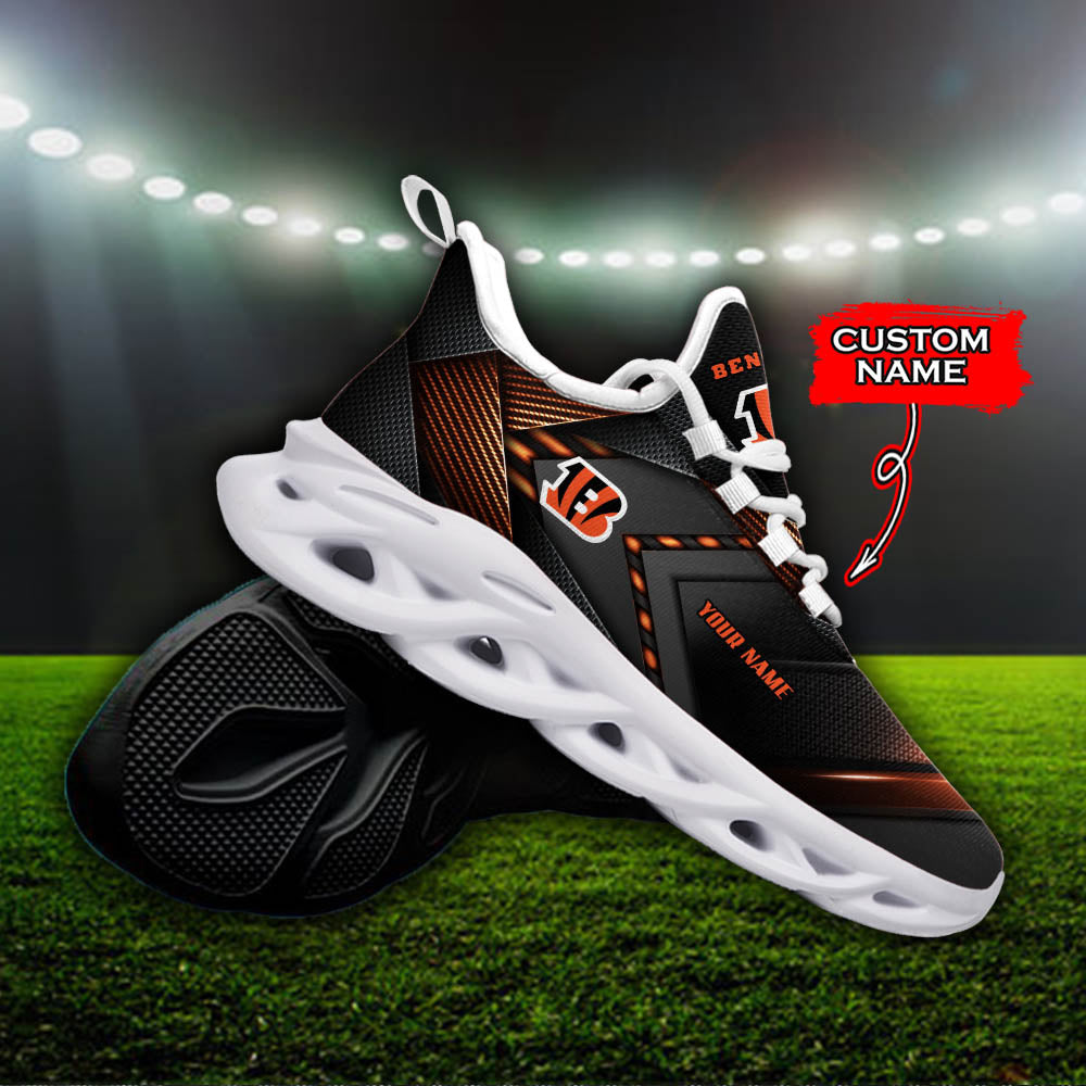 Ideafootwear Cincinnati Bengals NFL Max Soul Shoes Sneakers For Men And Women