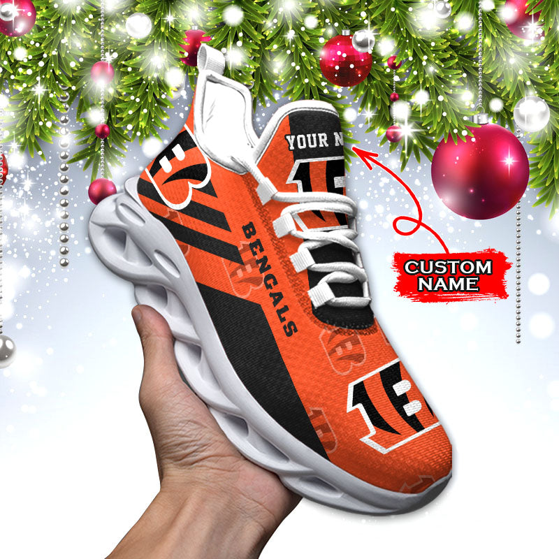 Ideafootwear Cincinnati Bengals NFL Max Soul Shoes Sneakers For Men And Women