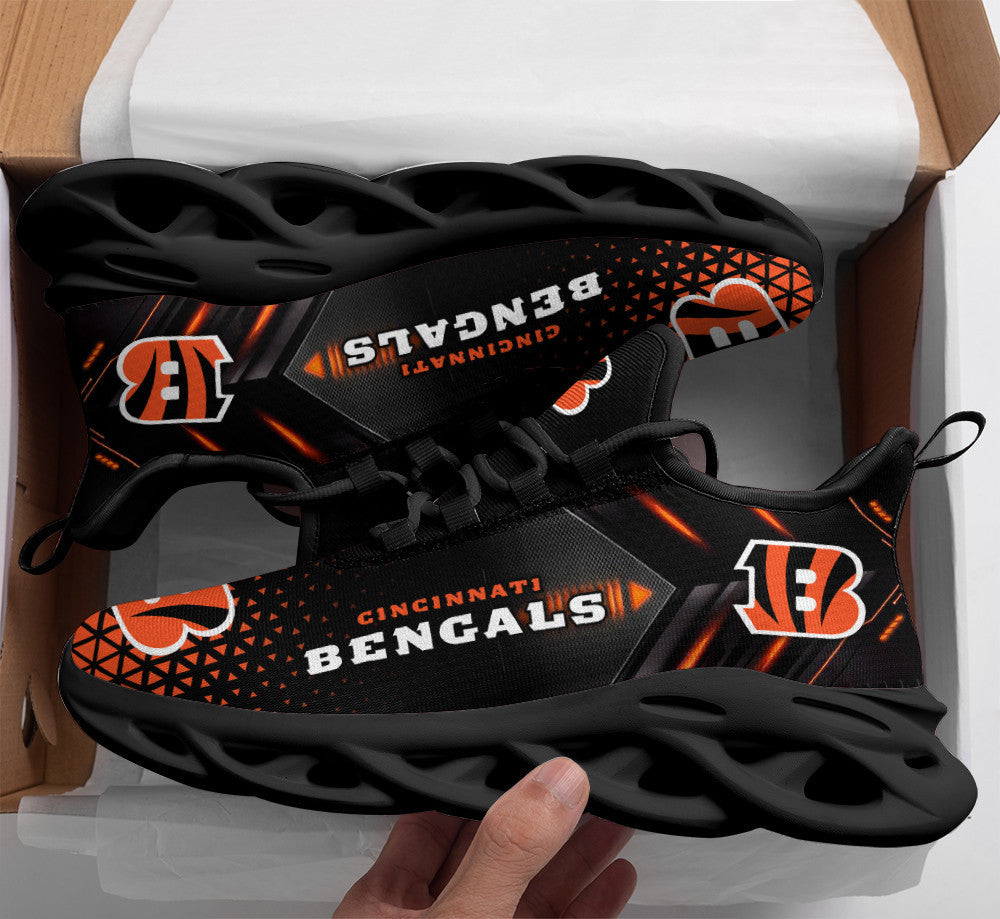 Ideafootwear Cincinnati Bengals NFL Max Soul Shoes Sneakers For Men And Women