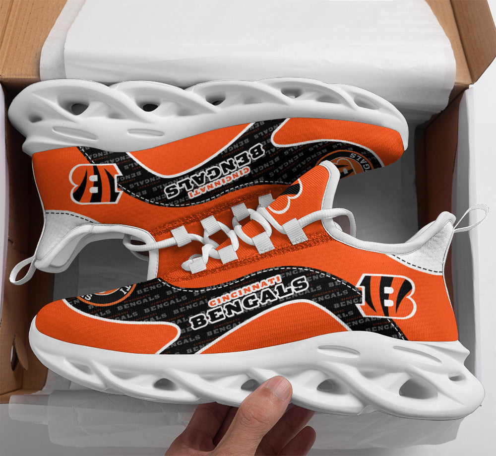 Ideafootwear Cincinnati Bengals NFL Max Soul Shoes Sneakers For Men And Women