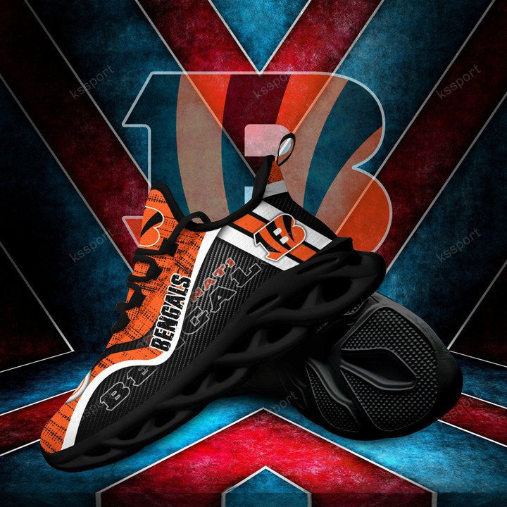 Ideafootwear Cincinnati Bengals NFL Max Soul Shoes Sneakers For Men And Women