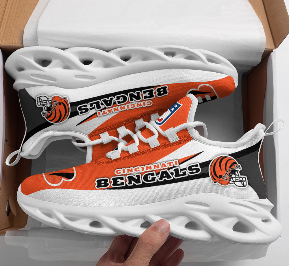 Ideafootwear Cincinnati Bengals NFL Max Soul Shoes Sneakers For Men And Women