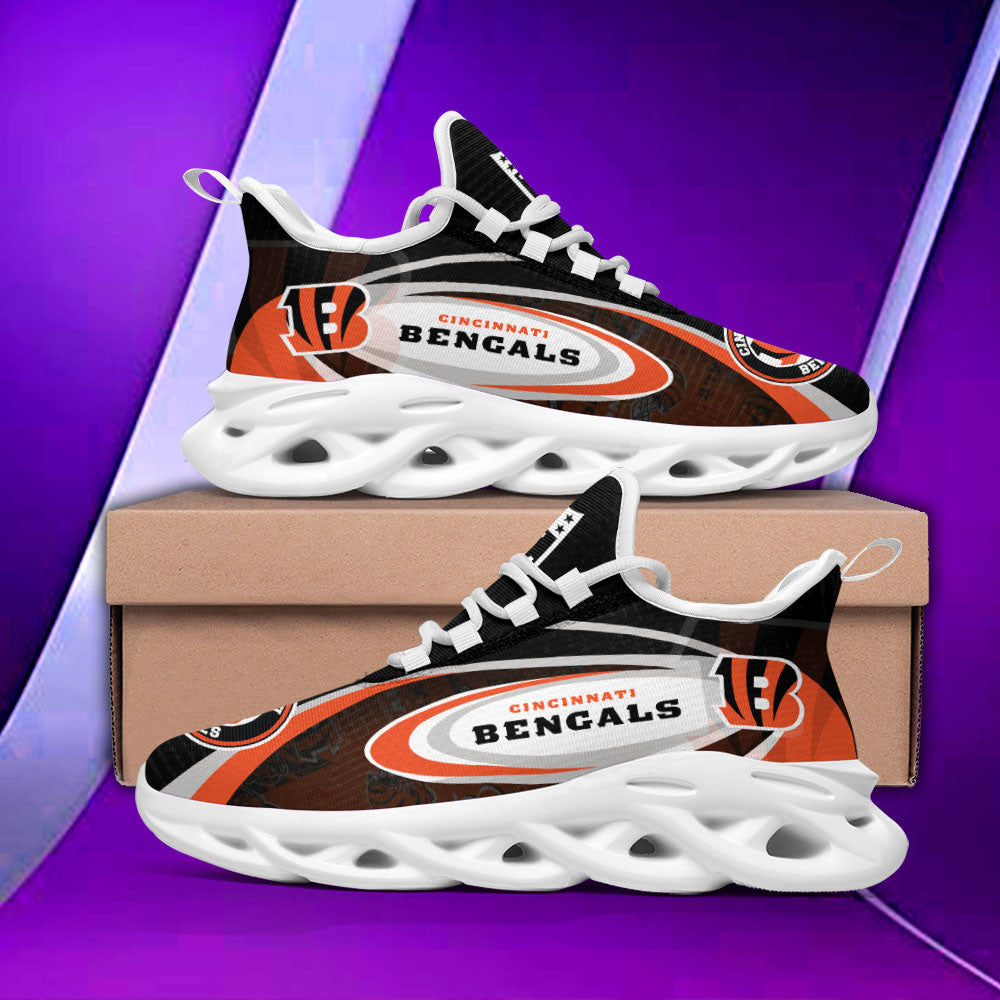 Ideafootwear Cincinnati Bengals NFL Max Soul Shoes Sneakers For Men And Women