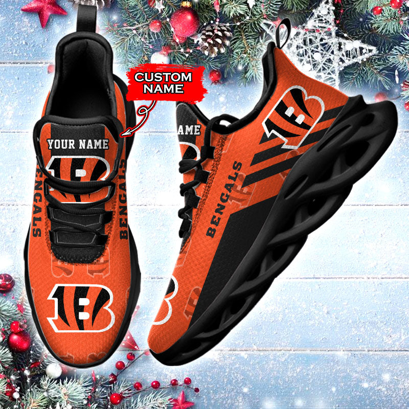 Ideafootwear Cincinnati Bengals NFL Max Soul Shoes Sneakers For Men And Women